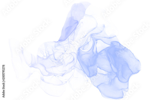 Blue Abstract Liquid Marble Smoke Overlay with Soft Glow Fluid Waves Nebula Ink Effect Transparent Background for  Decorating and Digital Design Assets