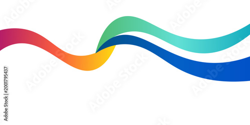 Abstract smooth wave on white background. Vector illustration. SSTKabstract
