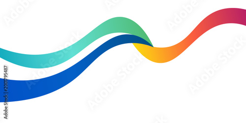 Abstract smooth wave on white background. Vector illustration. SSTKabstract