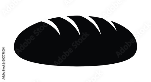 bread silhouette on white background high quality professional