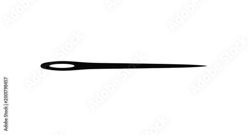 needle silhouette on white background high quality professional
