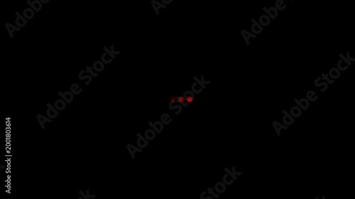 Three Red Dots Loading Animation on Black Background image