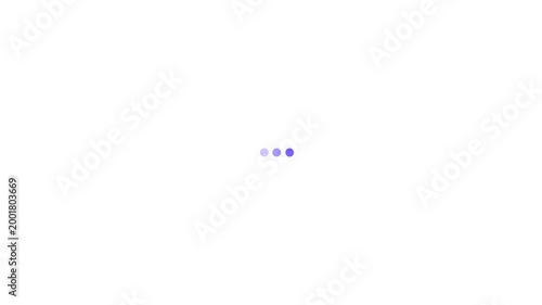 Three Purple Dots Loading Animation on White Background image