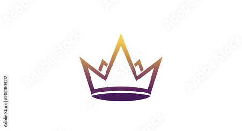 Stylized Crown Logo Design with Elegant Lines.