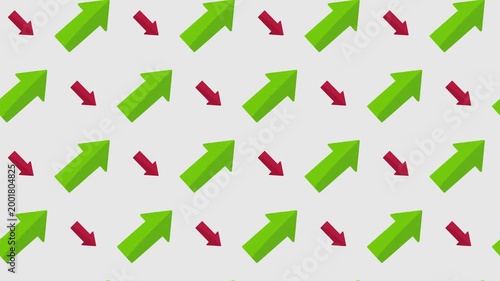 Financial Market Up and Down Arrow Seamless Pattern Background, economy and stock trading concept