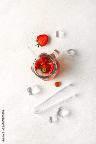 Mason jar of infused water ...