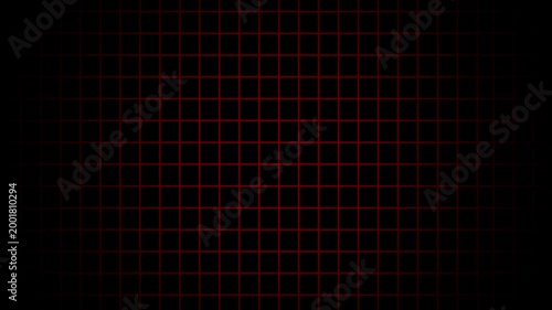 Abstract red grid motion background, digital technology network pattern, cyberpunk geometric lines overlay
