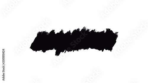Black Brush Stroke Overlay Grunge Paint Ink Texture Reveal Alpha Channel