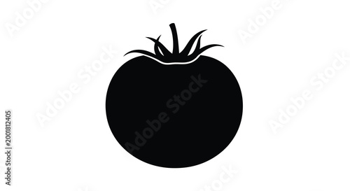 Bild auf Leinwand tomato silhouette on white background high quality professional detailed modern