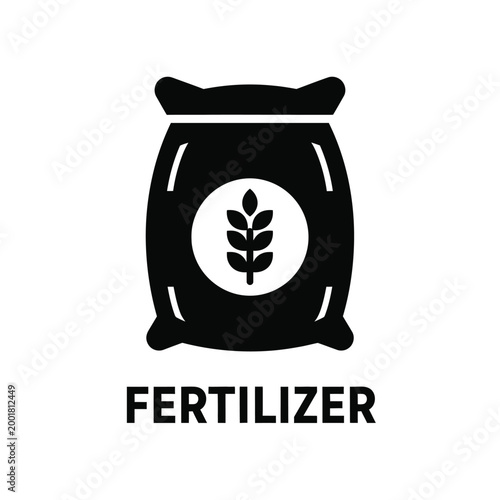 fertilizer bag icon with wheat symbol on white background high quality professional detailed modern elegant stylish clean crisp vibrant colorful