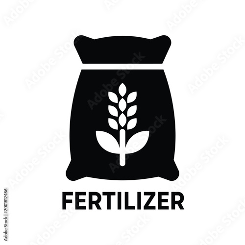 fertilizer bag icon with wheat symbol on white background high quality professional detailed modern elegant stylish clean crisp vibrant colorful