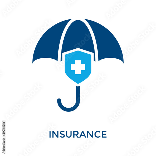 Insurance Icon Dual Tone Style. Vector Illustration For Graphic Design
