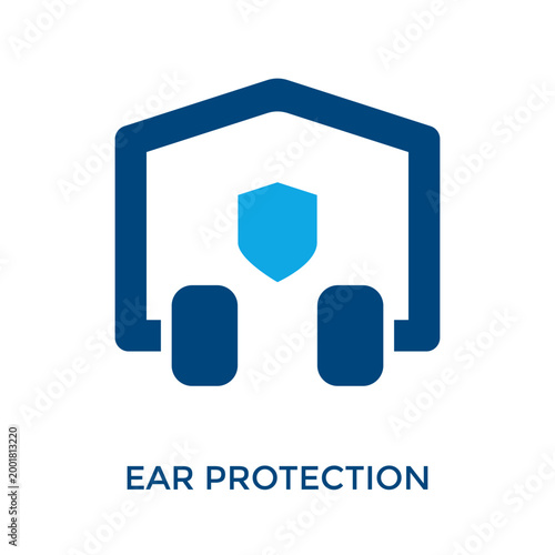 Ear Protection Icon Dual Tone Style. Vector Illustration For Graphic Design