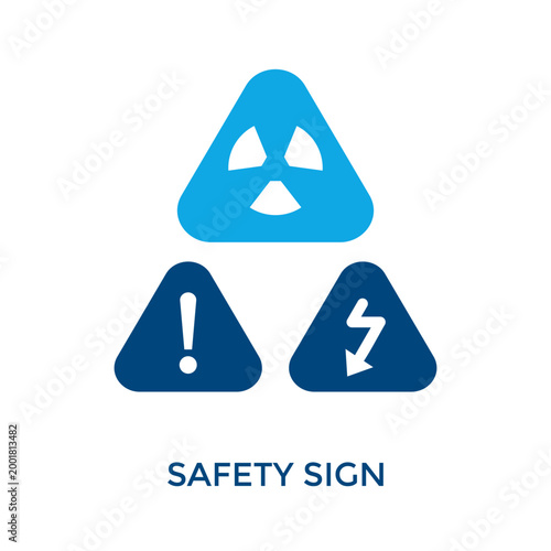 Safety Sign Icon Dual Tone Style. Vector Illustration For Graphic Design