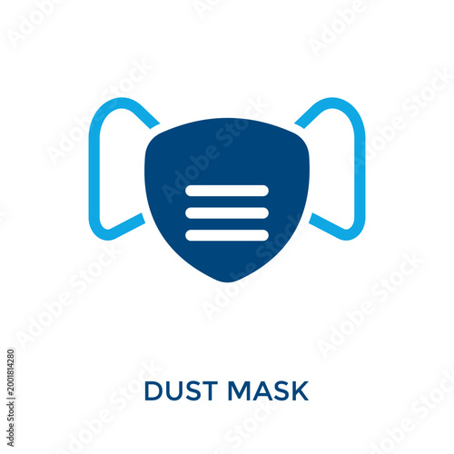 Dust Mask Icon Dual Tone Style. Vector Illustration For Graphic Design