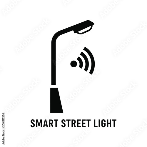 smart street light icon with wifi signal on white background high quality professional detailed modern elegant stylish clean crisp vibrant