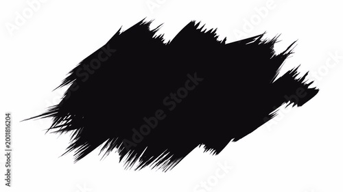 Black Brush Stroke Transition Grunge Paint Ink Matte Background