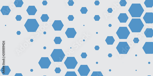 Hexagon background. Abstract medical pattern. Geometric science pattern with glowing cells. Bright digital hexagons. Purple tech grid with light effect. Futuristic wallpaper. Vector illustration.