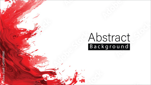 Abstract background with red grunge brush strokes, vector illustration for presentation slide, website banner, marketing material or social media post, dynamic art design backdrop.