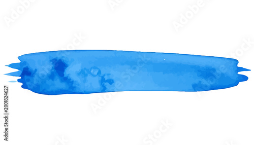 A blue paint brush with water splash shapes forming butterfly and fish designs in a simple artistic style