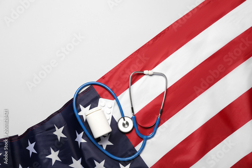 Stethoscope with pills and ...