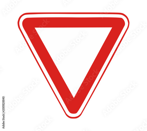 Cartoon Icon Traffic Sign Give Way Simple Digital Design Free Download Cartoon Icon Traffic Sign Give Way Simple Digital Design - GFXLoad