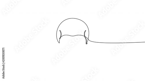Skull Animation Continuous One Line Drawing Animation Art