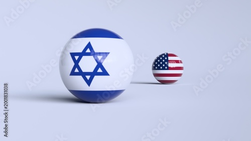 Quadro su tela Conflict Between Israel and America
