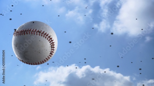 Photos Close-Up Baseball In Motion Dust Particles Sports Action Shot