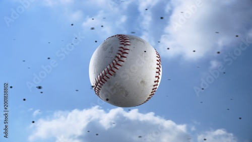Foto Close-Up Baseball In Motion Dust Particles Sports Action Shot 2