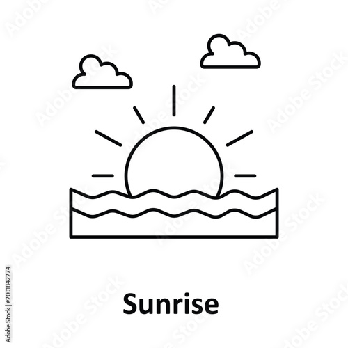 Sunrise Vector icon which can easily modify or edit