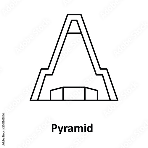Pyramid  Vector icon which can easily modify or edit