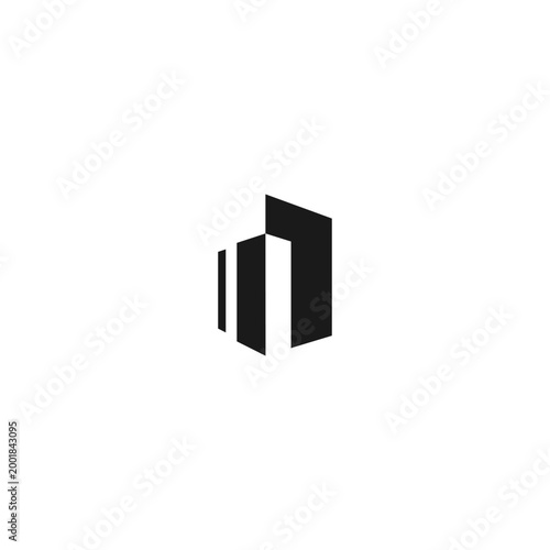 N initial building logo design vector template. Suitable for your design need, logo, illustration, animation, etc.