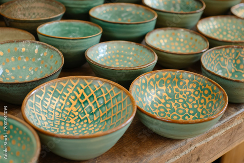 selective focus embroidered fabrics with gold accents layered elegantly