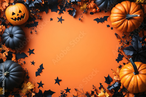 Seasonal Halloween Arrangement Featuring Bats and Stars
