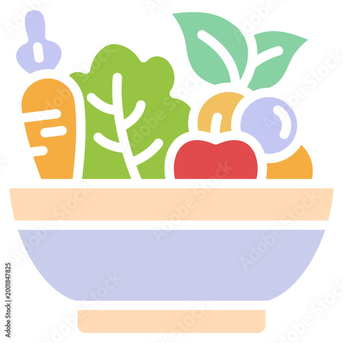 Fresh Ingredients colorfull color icon