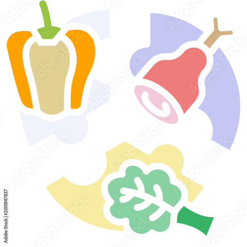 Food Nutrition colorfull color icon