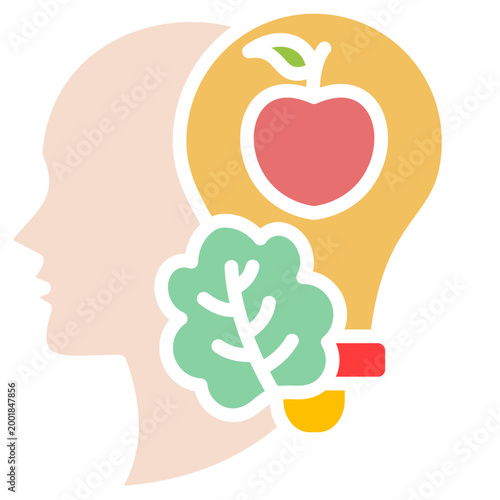 Smart Eating colorfull color icon
