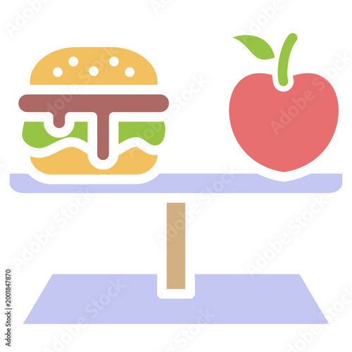 Food Balance colorfull color icon