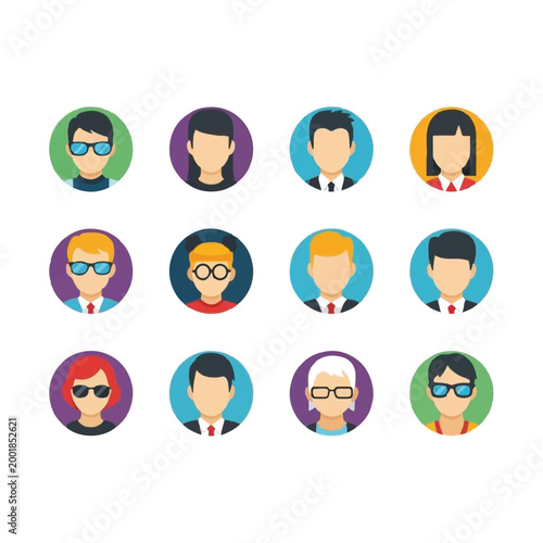 Diverse group of cartoon business people 2.