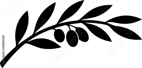 Bild auf Leinwand Olive Branch Silhouette