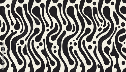 Abstract organic fluid shapes seamless pattern vector graphic