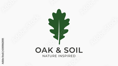 Oak and Soil Nature Inspired Logo.