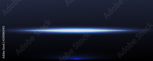 Εκτύπωση καμβά Blue horizontal lensflare