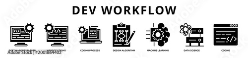 Dev Workflow web banner icon illustration