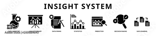 Insight System web banner icon illustration