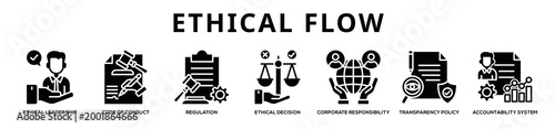 Ethical Flow web banner icon illustration