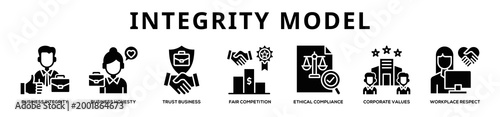 Integrity Model web banner icon illustration
