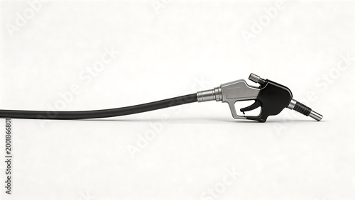 Fuel pump nozzle on white background