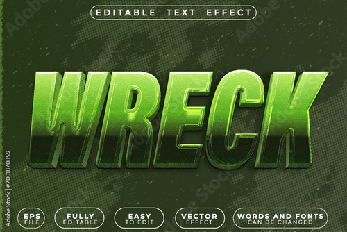 Wreck Destruction Chaos Vector Fully Editable Smart Object Text Effect